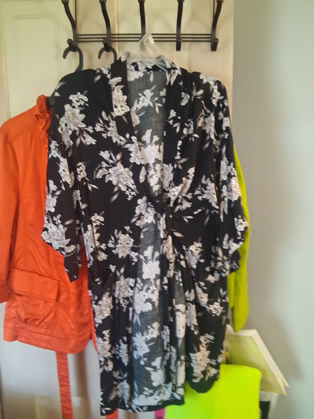 Spiritual Gangster Black Floral Open Kimono